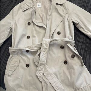 GAP Cream Trench Coat Classic Style